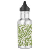 Bouteille D'eau Monogramme Feuilles de Saule Vert Vintage (Gauche)