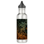 Bouteille D'eau Monogramme floral noir orange et vert moody (Gauche)