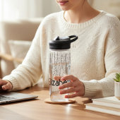 Bouteille D'eau Monogramme floral personnalisé