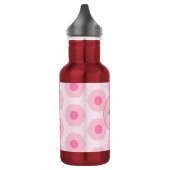 Bouteille D'eau Monogramme Géométrique à Cercles et Points Roses M (Gauche)