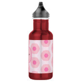 Bouteille D'eau Monogramme Géométrique à Cercles et Points Roses M (Droite)