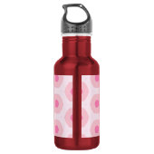 Bouteille D'eau Monogramme Géométrique à Cercles et Points Roses M (Dos)