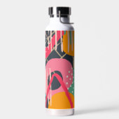 Bouteille D'eau Monogramme géométrique coloré Abstrait Design (Gauche)