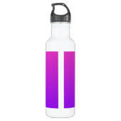 Bouteille D'eau Monogramme géométrique cool | Violette violette ma (Dos)