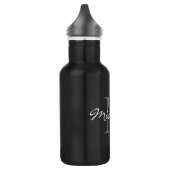 Bouteille D'eau monogramme glamour noir et blanc (Gauche)
