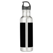Bouteille D'eau Monogramme gris noir simple cadeau spécial simple (Dos)