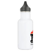 Bouteille D'eau Monogramme initial personnalisé texte flamboyant (Gauche)