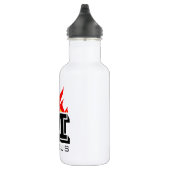 Bouteille D'eau Monogramme initial personnalisé texte flamboyant (Droite)