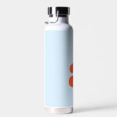 Bouteille D'eau Monogramme Initial Retro Gras Bleu Orange Simple (Plage)