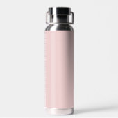 Bouteille D'eau Monogramme Initiale Rose Pâle Élégant (Arrière)