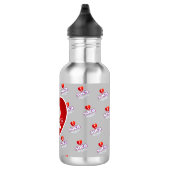 Bouteille D'eau MONOGRAMME J'AIME SOCA en GRIS (Droite)