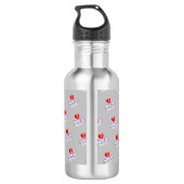 Bouteille D'eau MONOGRAMME J'AIME SOCA en GRIS (Dos)