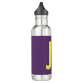 Bouteille D'eau Monogramme Lettres initiales Indigo Yellow Minimal (Gauche)