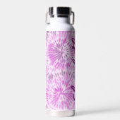 Bouteille D'eau Monogramme magenta de teinture rétrorétroite perso (Avant)