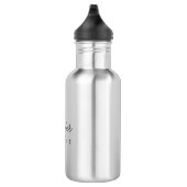 Bouteille D'eau Monogramme Modèle moderne élégant meilleur minimal (Droite)