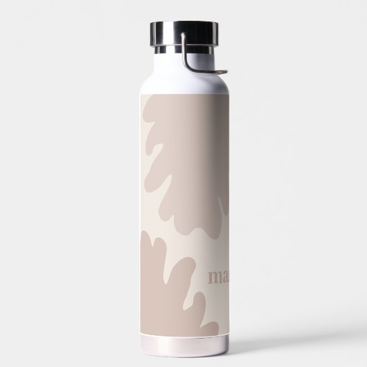 Bouteille d'eau monogramme moderne (Gauche)