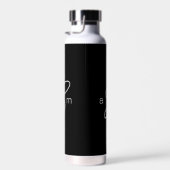 Bouteille D'eau Monogramme moderne B/W simple (Plage)