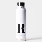 Bouteille D'eau Monogramme moderne simple (Gauche)