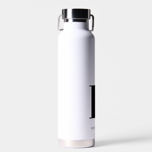 Bouteille D'eau Monogramme moderne simple (Avant)