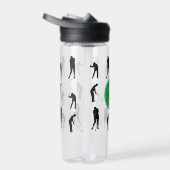 Bouteille D'eau Monogramme Motif de silhouettes de Golfer (Droite)