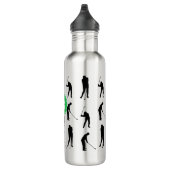 Bouteille D'eau Monogramme Motif de silhouettes de Golfer (Droite)