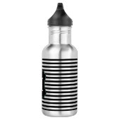 Bouteille D'eau Monogramme noir et blanc (Droite)