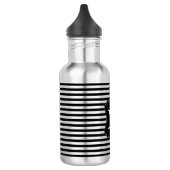 Bouteille D'eau Monogramme noir et blanc (Gauche)