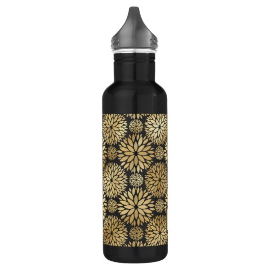 Bouteille D'eau Monogramme noir et or (Gauche)