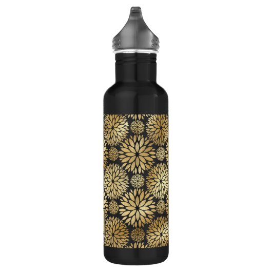 Bouteille D'eau Monogramme noir et or (Droite)