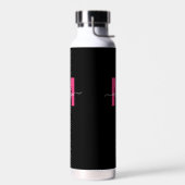 Bouteille D'eau Monogramme Noir Rose (Gauche)