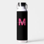 Bouteille D'eau Monogramme Noir Rose (Avant)
