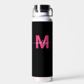 Bouteille D'eau Monogramme Noir Rose (Arrière)