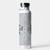 Bouteille D'eau Monogramme Nom Initial Argent Pailleté Féminin Ten (Plage)