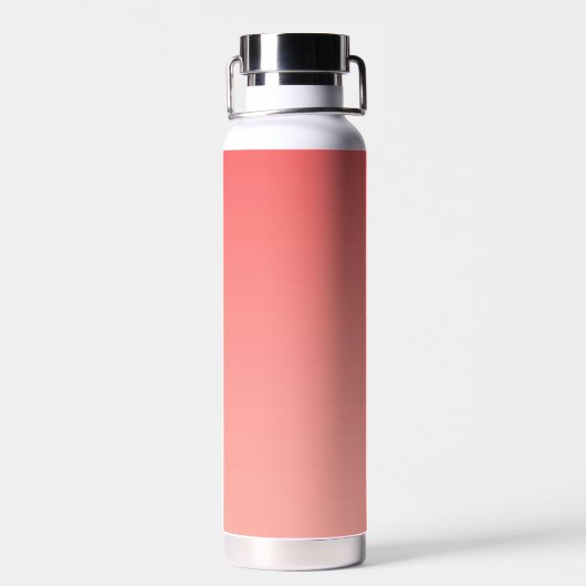 Bouteille D'eau Monogramme Nom initial Script Dégradé Rouge Blanc (Arrière)