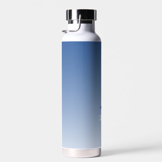 Bouteille D'eau Monogramme Nom initial Script Gradient Royal Blue (Plage)