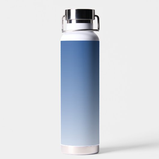 Bouteille D'eau Monogramme Nom initial Script Gradient Royal Blue (Arrière)