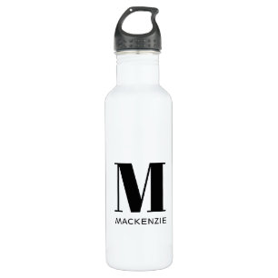 Bouteille D'eau Monogramme Nom initial Simple