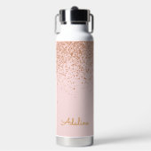 Bouteille D'eau Monogramme Nom Paillettes Dorées (Salle de sport)