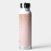 Bouteille D'eau Monogramme Nom Paillettes Dorées (Gym)