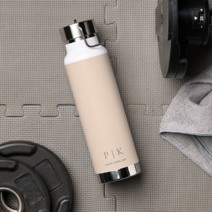Bouteille D'eau Monogramme Nom Personnalisé 25oz