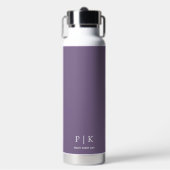 Bouteille D'eau Monogramme Nom Personnalisé Violet (Salle de sport)