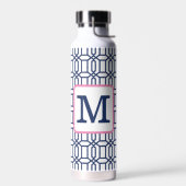 Bouteille D'eau Monogramme Octogone Bleu Prépa (Gauche)