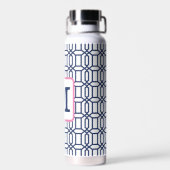 Bouteille D'eau Monogramme Octogone Bleu Prépa (Arrière)
