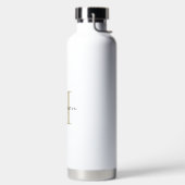 Bouteille D'eau Monogramme Or initial et nom cadeau personnalisé (Droite)