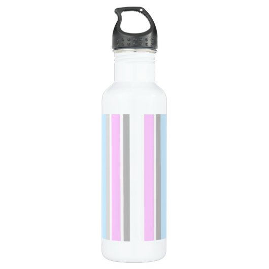 Bouteille D'eau Monogramme Pastel Stripes et Popsicles (Dos)