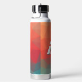 Bouteille D'eau Monogramme personnalisé abstrait géométrique vibra (Évier)