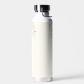 Bouteille D'eau Monogramme personnalisé aquarelle botanique ivoire (Gauche)