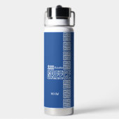 Bouteille D'eau monogramme personnalisé en Grèce (Arrière)