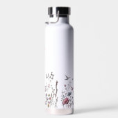 Bouteille D'eau Monogramme Personnalisé Fleur sauvage Chic Design (Plage)