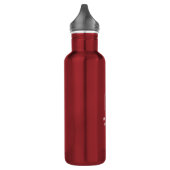 Bouteille D'eau Monogramme personnalisé rouge (Gauche)